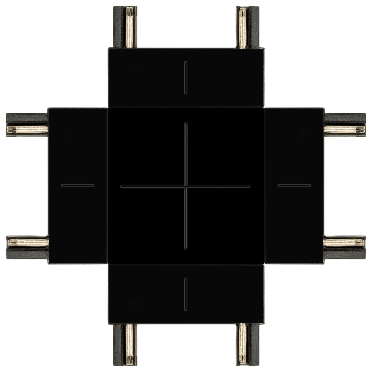 Коннектор Х-образный для тонкого магнитного шинопровода черный TRM-S5-CX BK