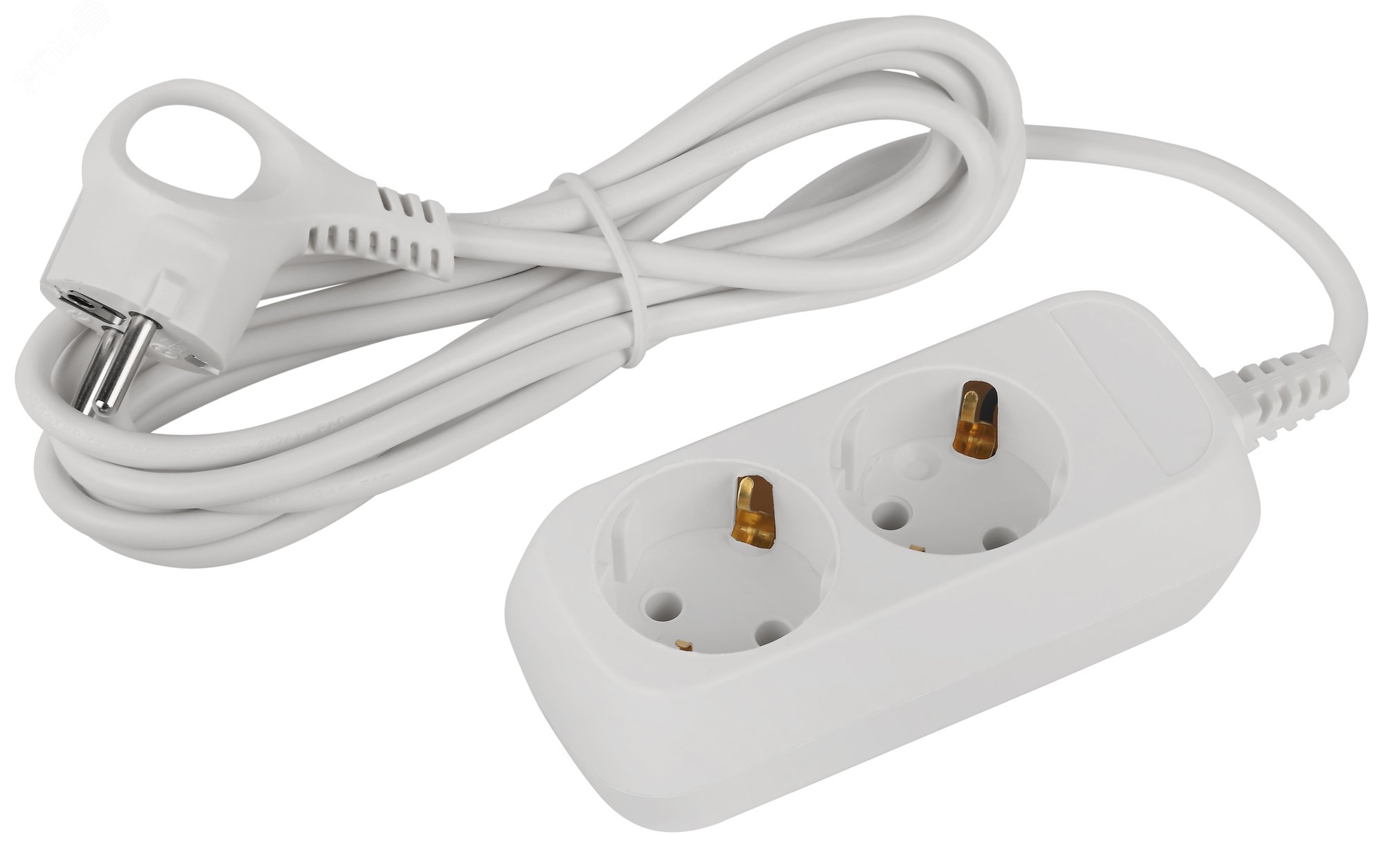 Изображение товара Удлинитель электрический 2 розетки с заземлением 3м ПВС 3x0.75мм2 ЭРА Greenline UDL-10-230-E