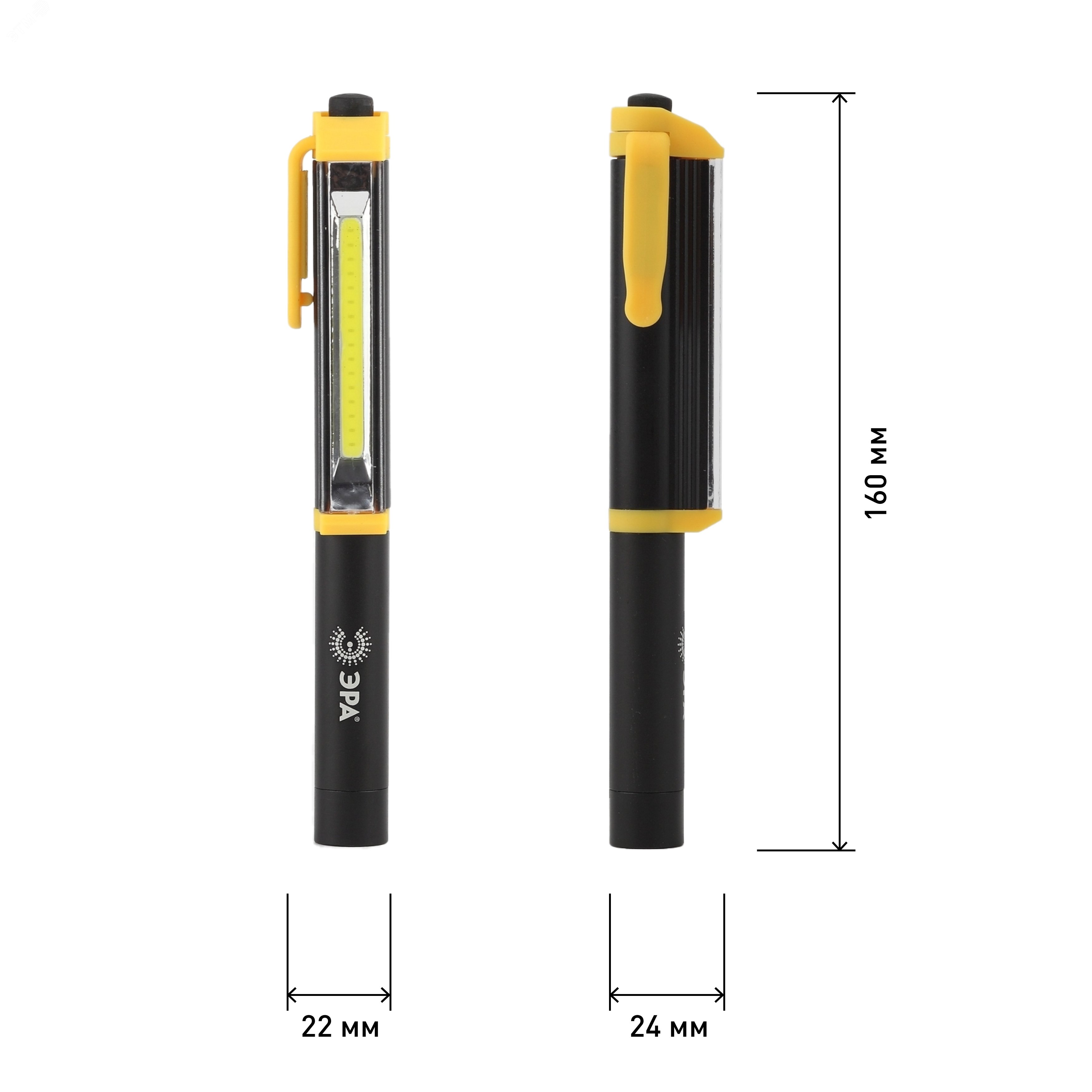 Фонарик карманный ручка на батарейках 3хААА, ударопрочный, магнитный, клипса RB-702 Практик Б0027821 ЭРА - превью 9