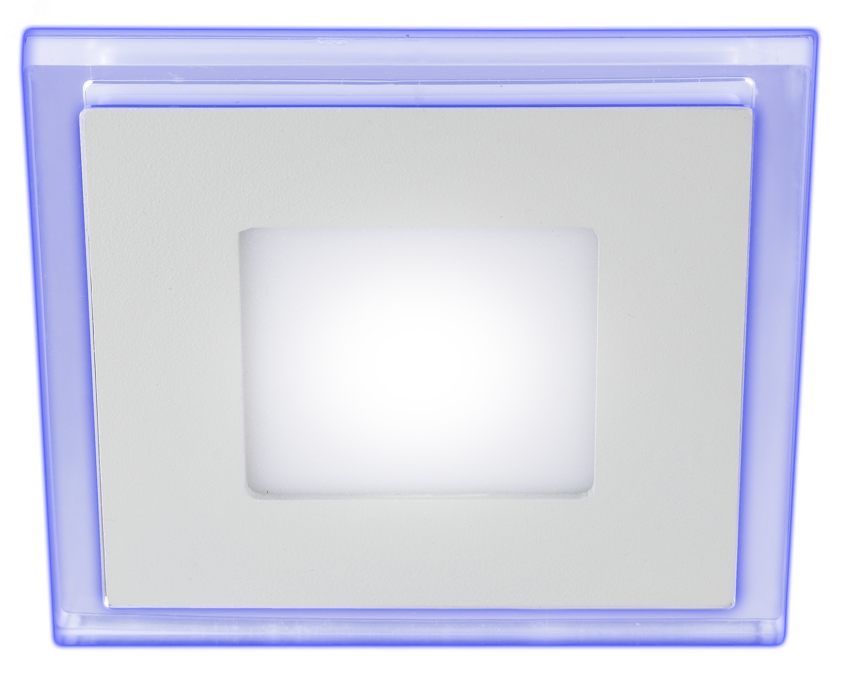 Светильник светодиодный квадратный c cиней подсветкой LED 6W 220V 4000K LED 4-6 BL ЭРА Б0017495 ЭРА - превью 5