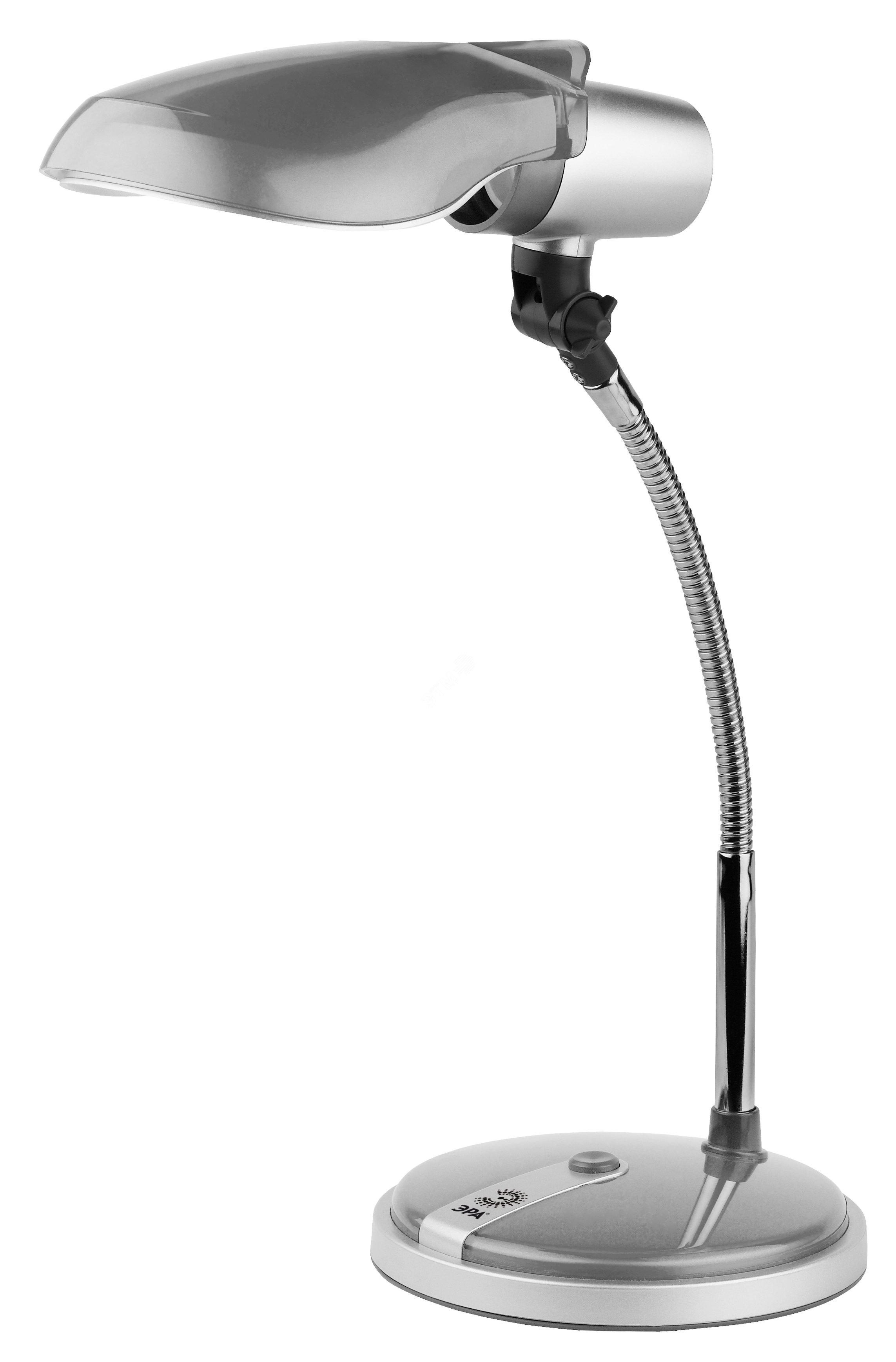 Изображение товара Настольный светильник ЭРА NE-301-E27-15W-S серебро с регулируемой направленностью