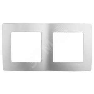 Изображение товара Рамка для розеток и выключателей 2 поста ЭРА алюминий из поликарбоната