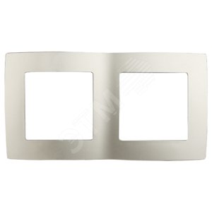 Изображение товара Рамка для розеток и выключателей 2 поста серия ЭРА 12 шампань