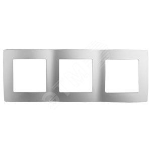 Изображение товара Рамка для розеток и выключателей 3 поста сери Эра 12 алюминий поликарбонат