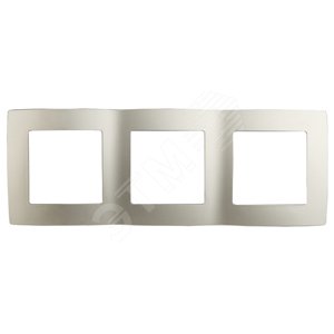 Изображение товара Рамка для розеток и выключателей 3 поста Эра 12 шампань поликарбонат