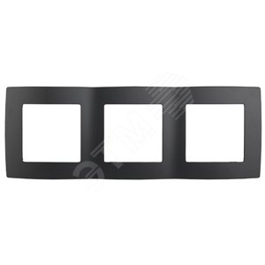 Изображение товара Рамка для розеток и выключателей 3 поста ЭРА антрацит пластик модель 12-5003-05