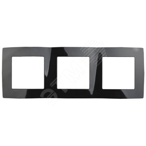 Изображение товара Рамка для розеток и выключателей 3 поста серия Эра 12 черный пластик