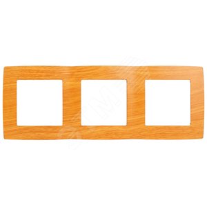 Изображение товара Рамка для розеток и выключателей 3 поста Эра 12 ольха пластиковая