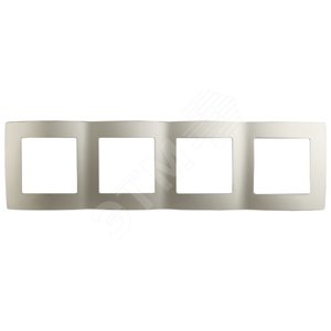 Изображение товара Рамка для розеток и выключателей 4 поста ЭРА шампань пластик серия Эра 12
