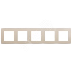Изображение товара Рамка для розеток и выключателей 5 постов Эра 12 слоновая кость пластик