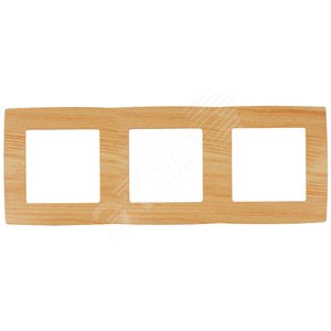 Изображение товара Рамка для розеток и выключателей серии Эра 12 3 поста сосна поликарбонат
