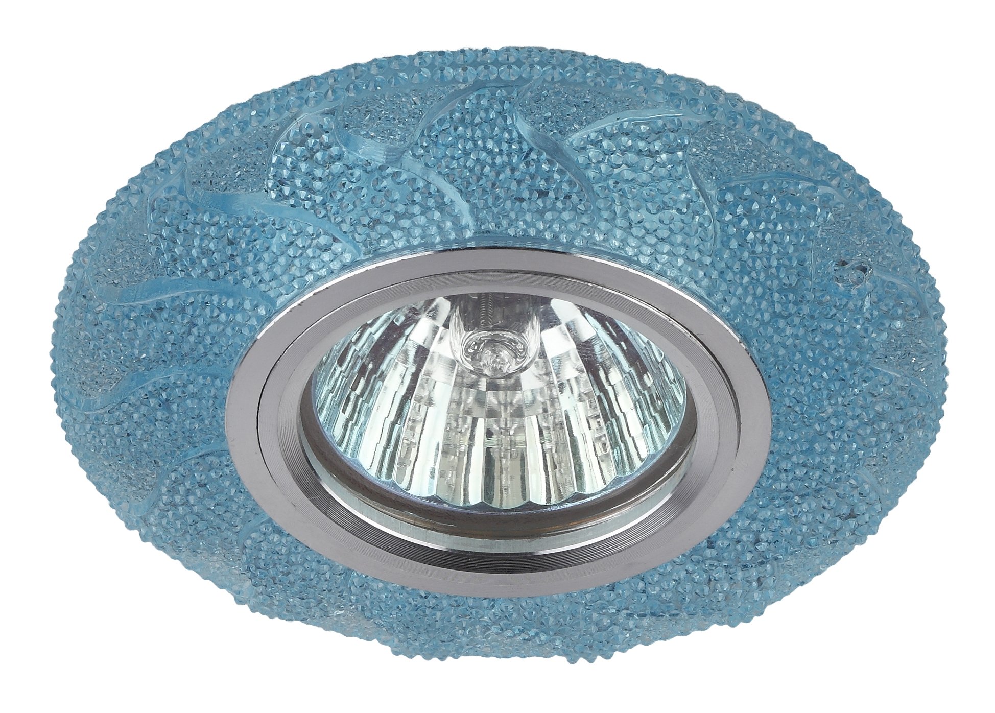 Светильник точечный DK LD6 BL/WH декор cо светодиодной подсветкой (белый), голубой