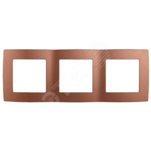 Изображение товара Рамка для розеток и выключателей 3 поста медь ЭРА 12 12-5003-14