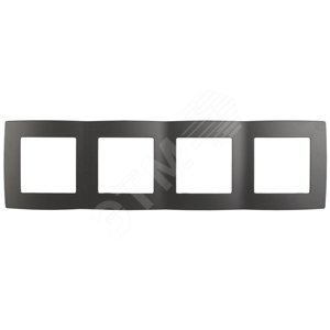 Изображение товара Рамка для розеток и выключателей 4 поста серия Эра 12 графит