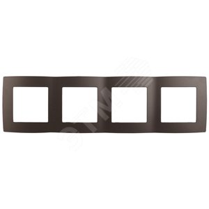 Изображение товара Рамка для розеток и выключателей Эра 12 4 поста бронза пластик монтаж скрытый