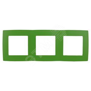 Изображение товара Рамка для розеток и выключателей 3 поста ЭРА зелёный пластик серия Эра 12