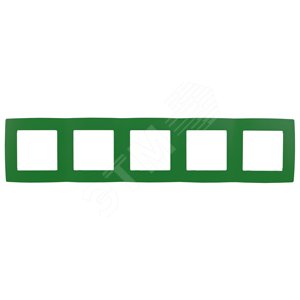 Рамка на 5 постов, Эра12, зелёный, 12-5005-27 Б0019424 ЭРА - превью 2