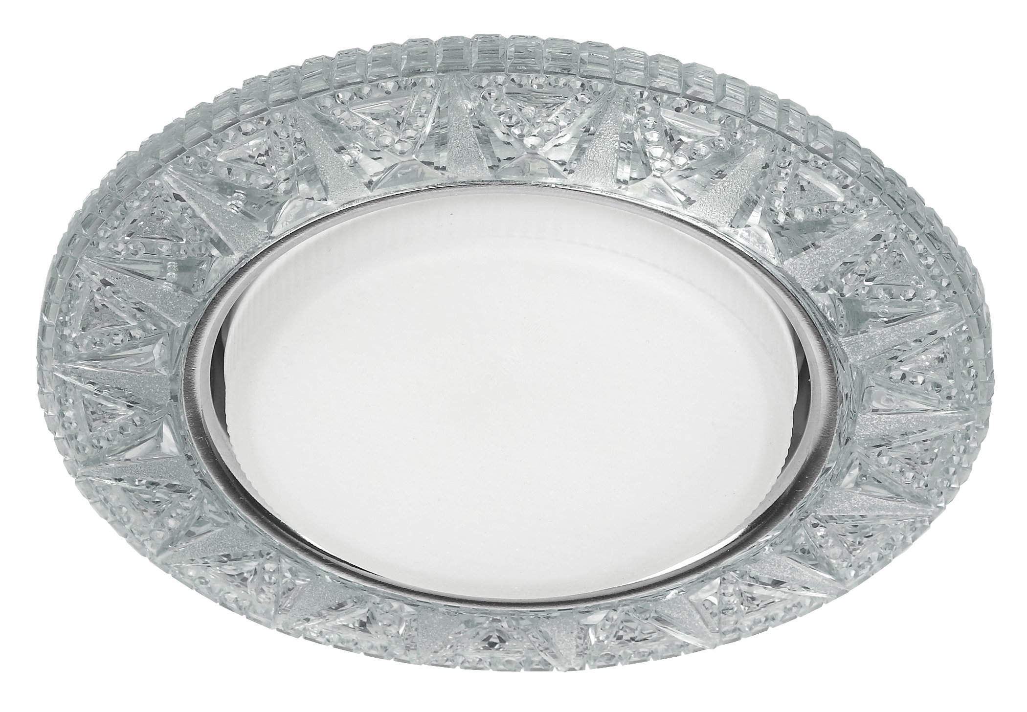 Светильник точечный DK LD22 SL/WH декор cо светодиодной подсветкой Gx53, прозрачный