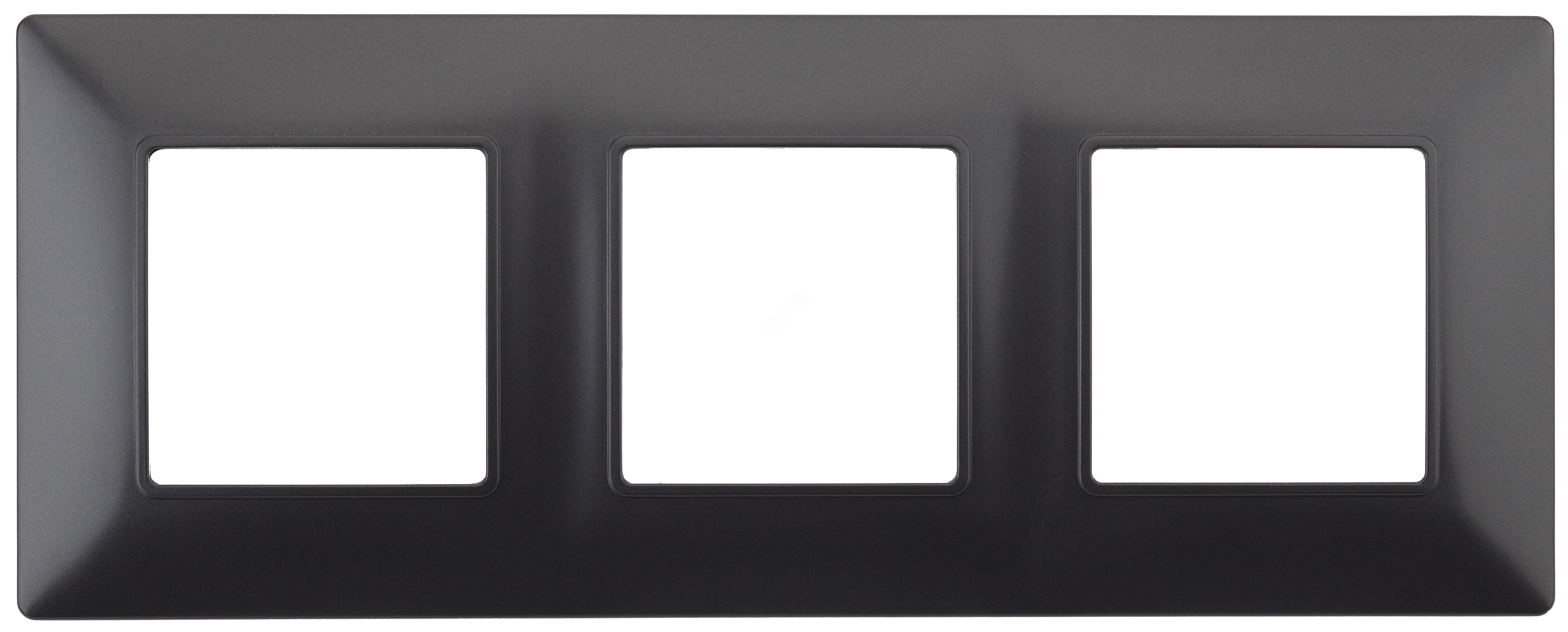 Изображение товара Рамка для розеток и выключателей ЭРА Elegance антрацит 3 поста