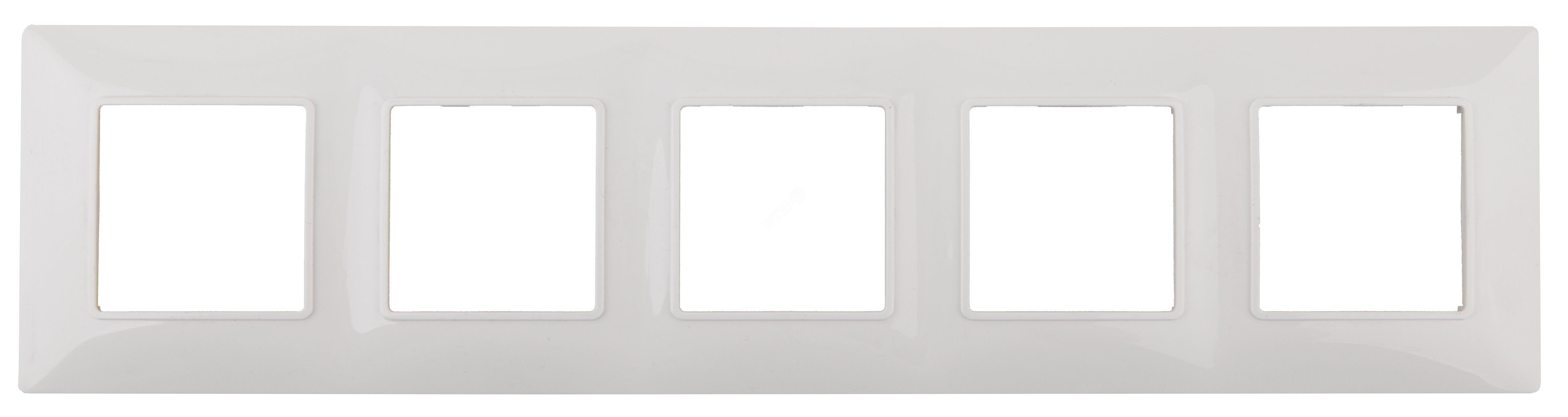 Изображение товара Рамка для розеток и выключателей ЭРА Elegance 14-5005-01 белая 5-постовая