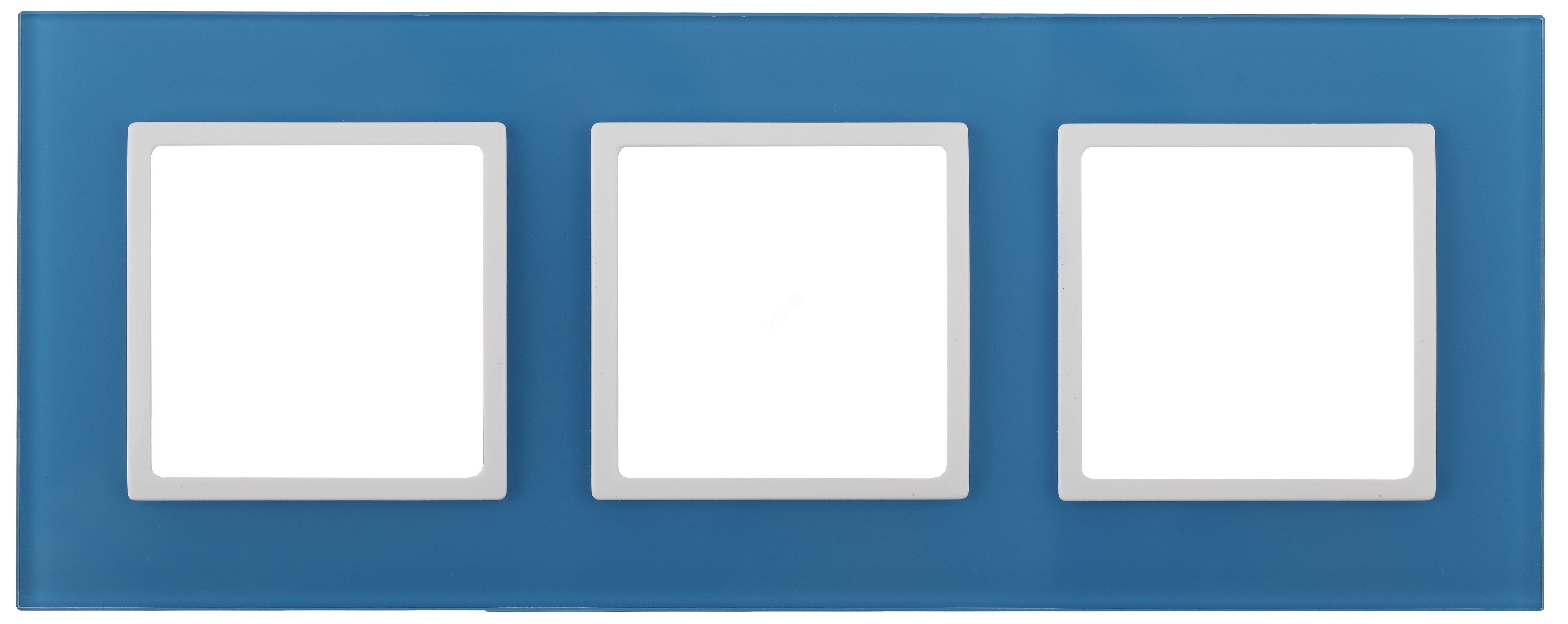 Изображение товара Рамка для розеток и выключателей голубой стекло ЭРА Elegance 14-5103-28 (шт)