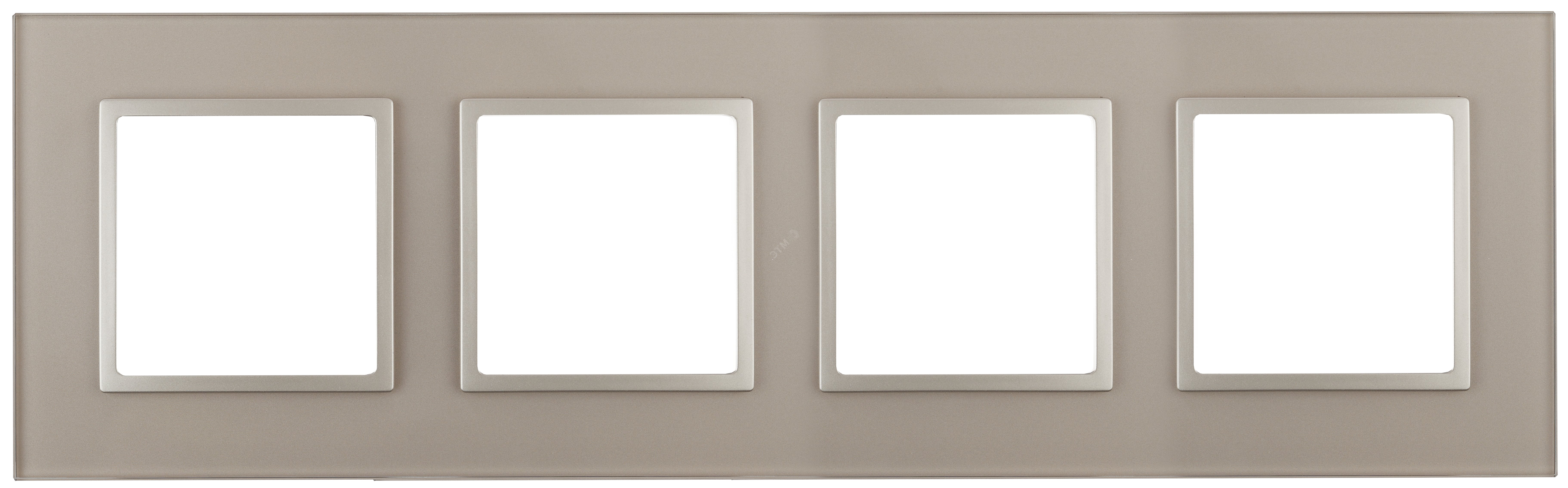 Изображение товара Рамка для розеток и выключателей шампань стекло ЭРА Elegance 14-5104-04 (шт)