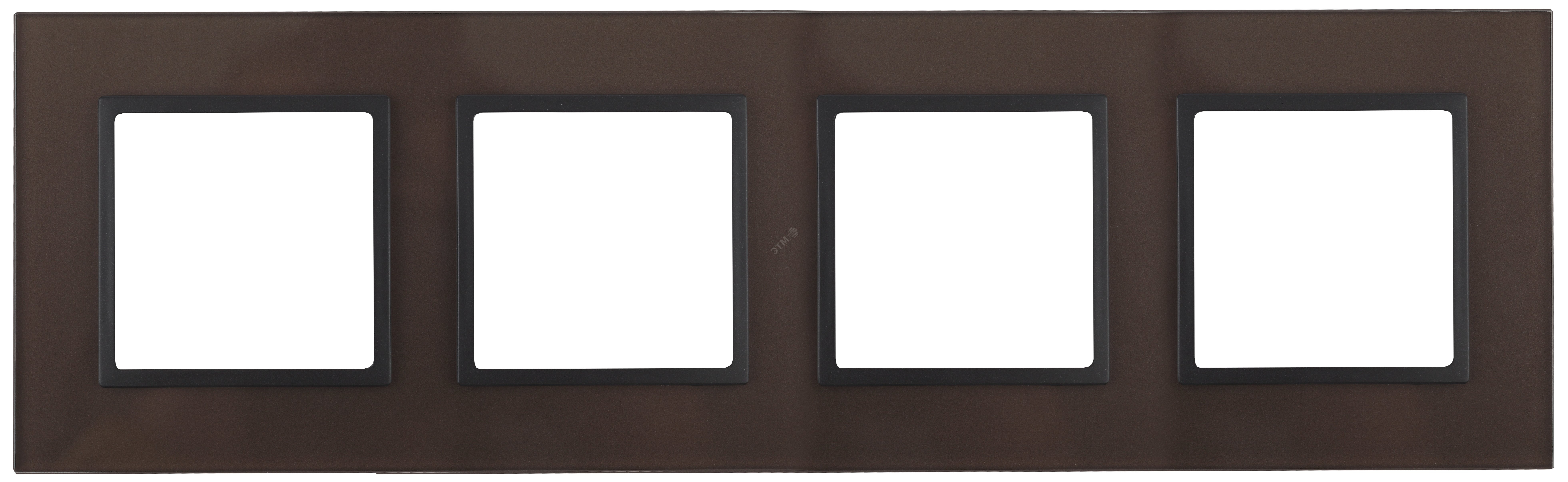 Изображение товара Рамка для розеток и выключателей ЭРА Elegance бронза стекло 4 поста