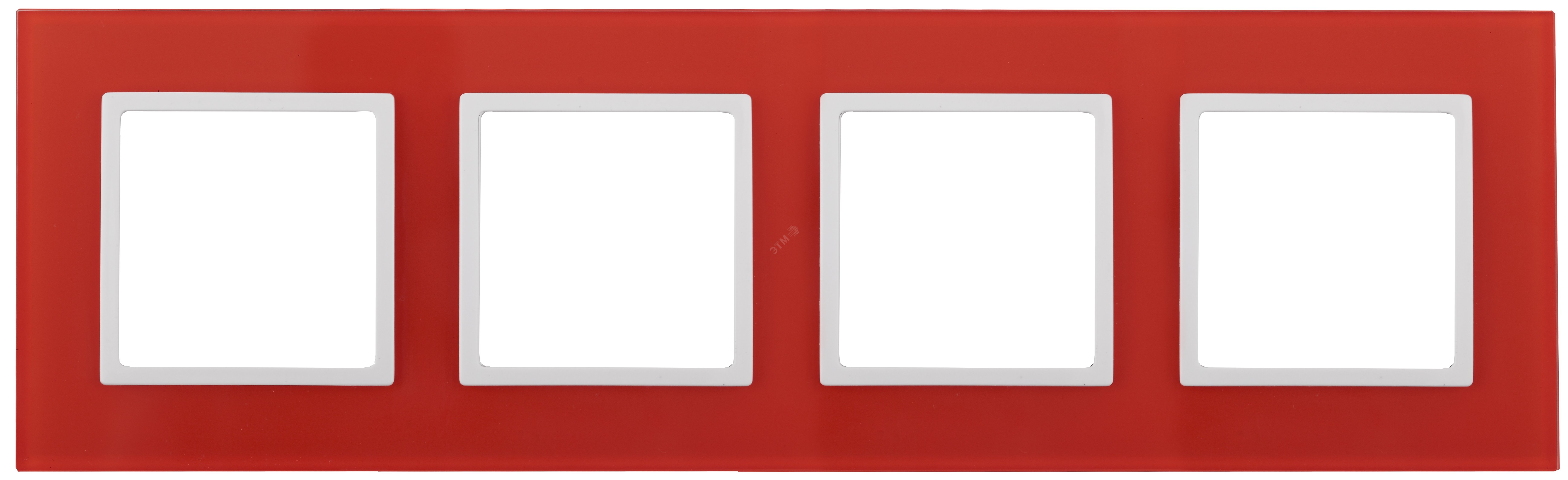 Изображение товара Рамка для розеток и выключателей серии ЭРА Elegance 14-5104-23 красного цвета стекло