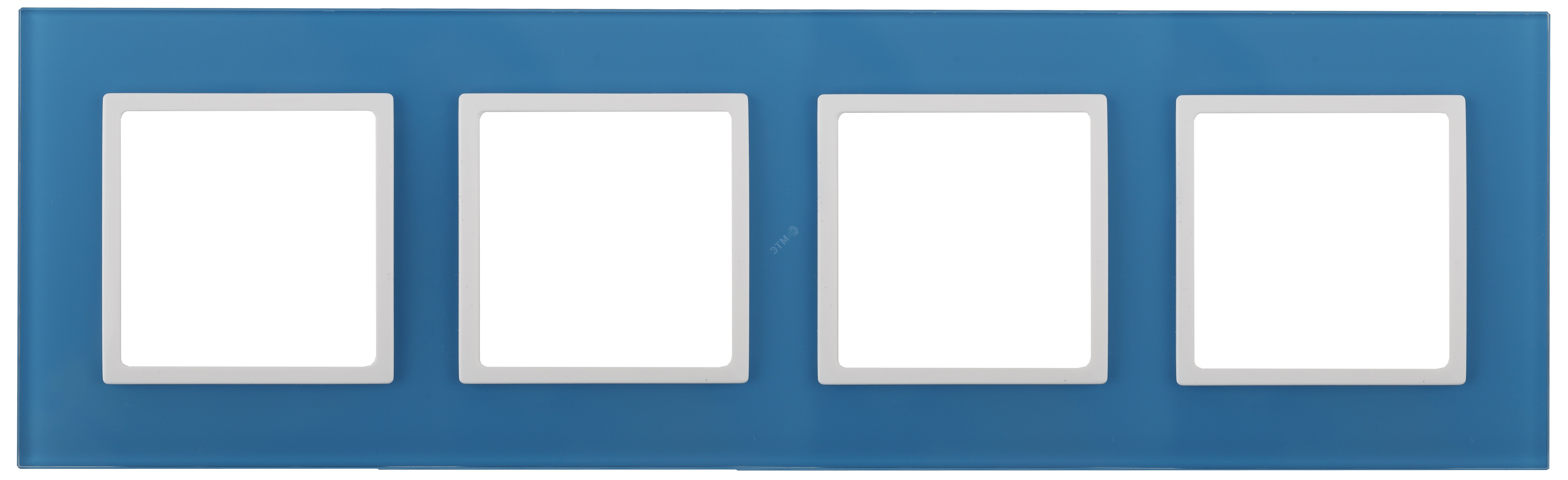 Изображение товара Рамка для розеток и выключателей голубой стекло ЭРА Elegance 14-5104-28 (шт)