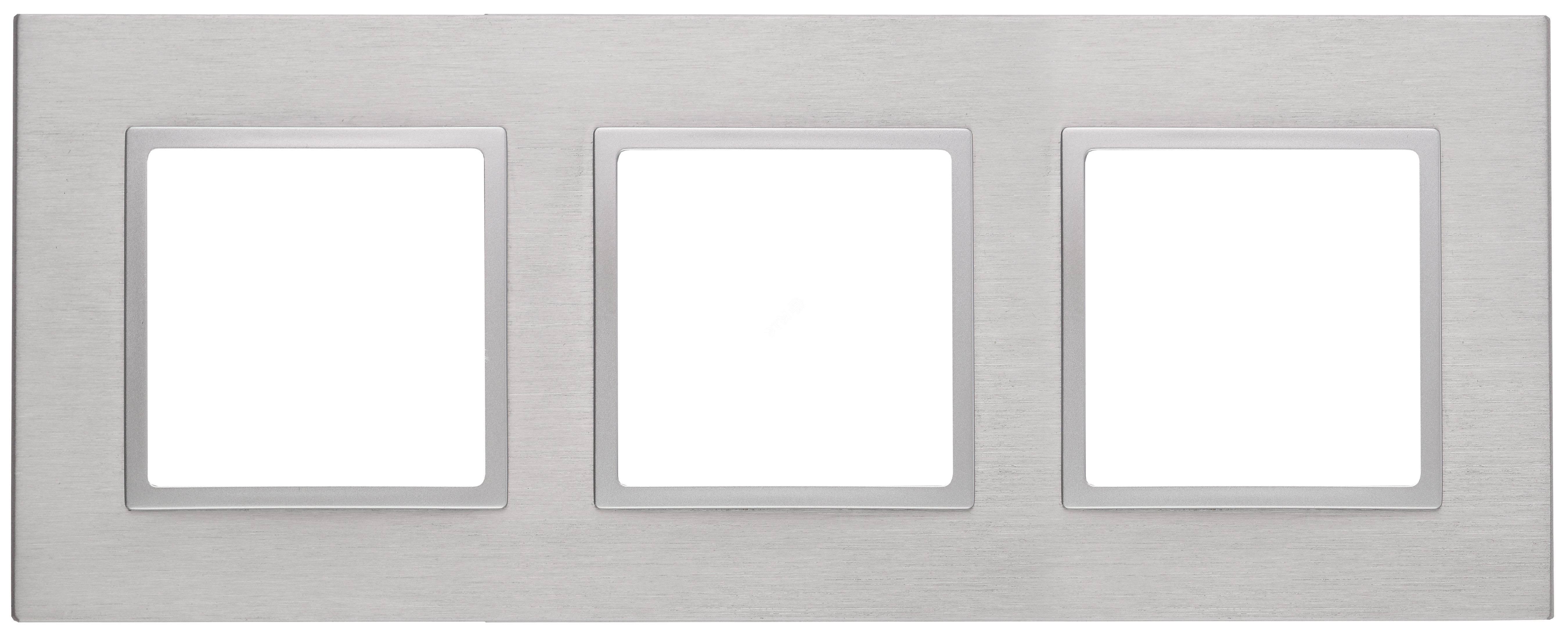 Изображение товара Рамка для розеток и выключателей алюминий металл ЭРА Elegance 14-5203-03 (шт)