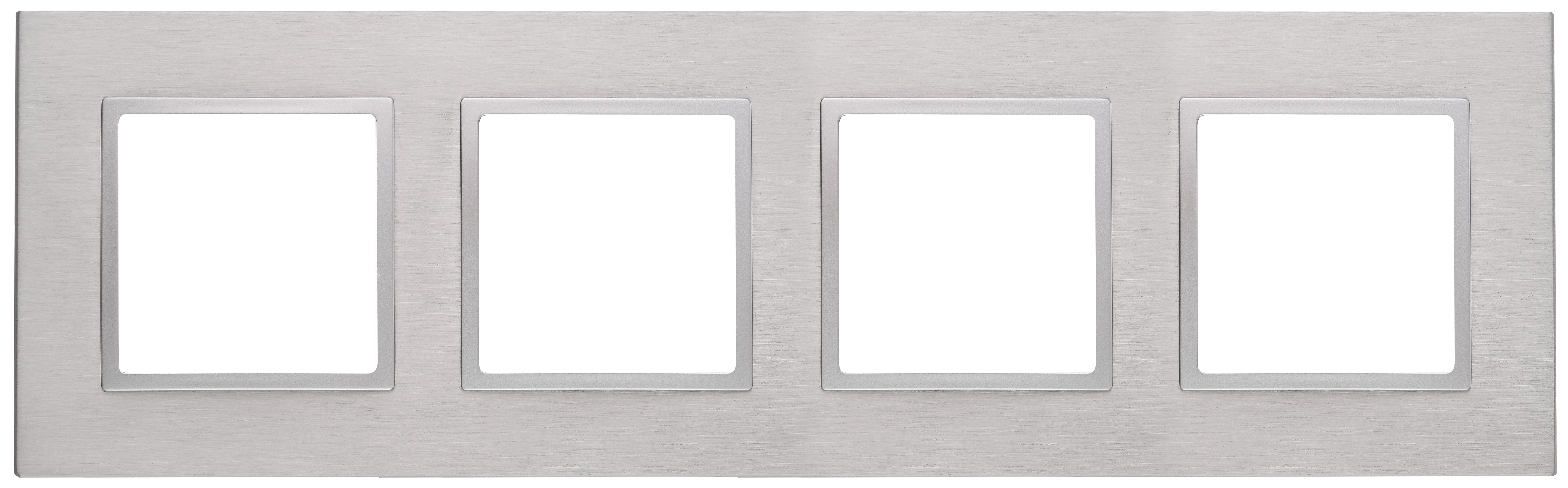 Изображение товара Рамка для розеток и выключателей алюминий металл ЭРА Elegance 14-5204-03 (шт)