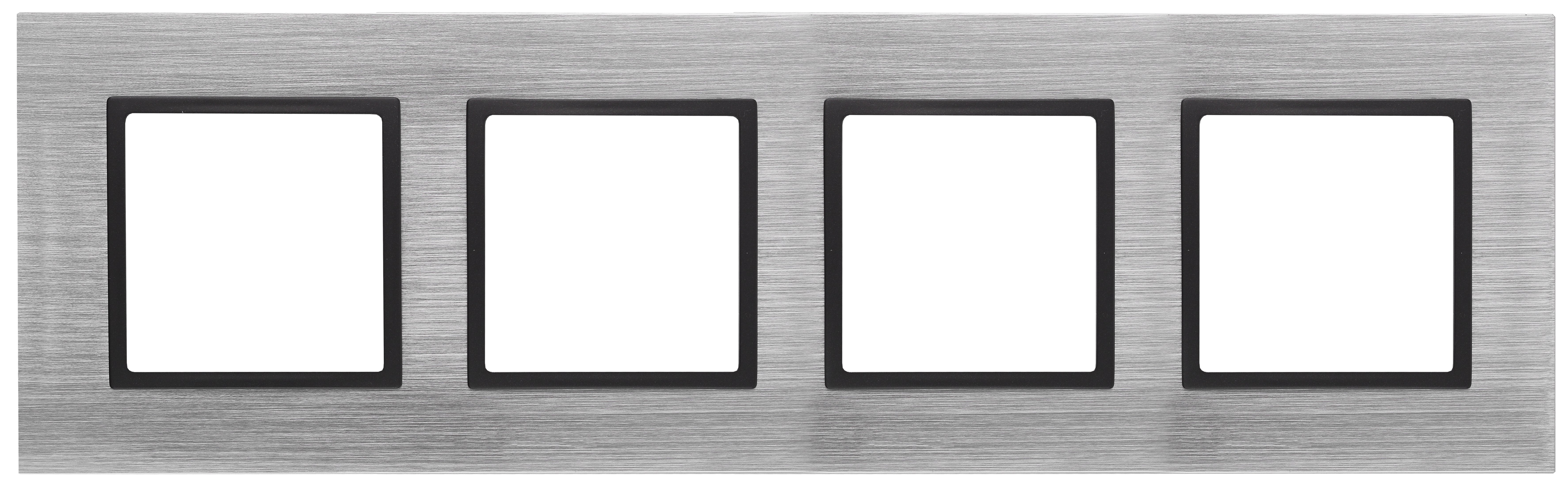 Изображение товара Рамка для розеток и выключателей ЭРА Elegance 4 поста сталь металл IP20