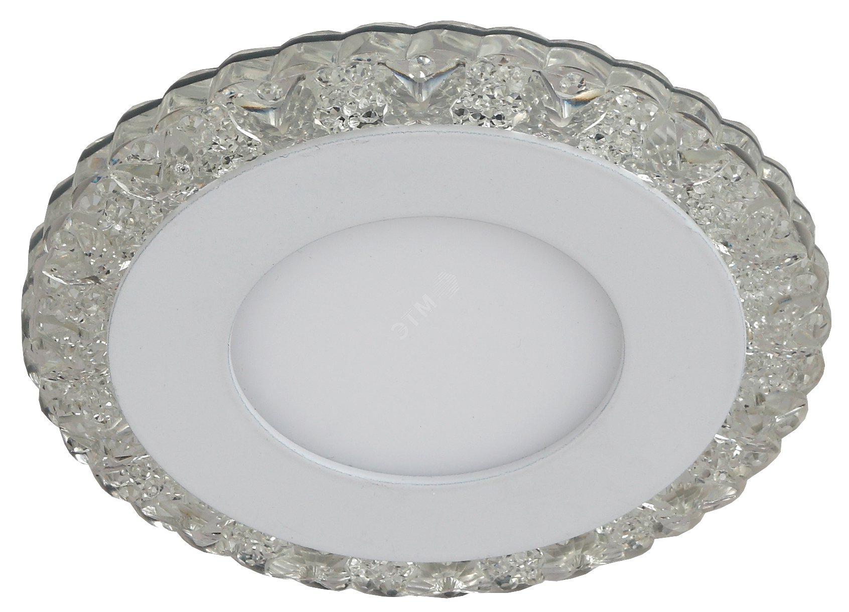 Светильник точечный DK LED 14 SL/WH светодиодный круглый белая подсветка 3+3W прозрачный/белый