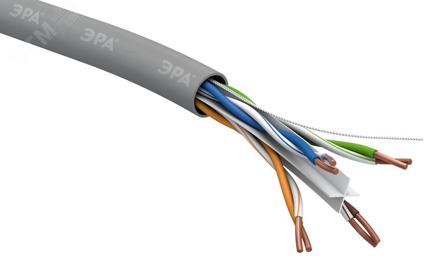 Изображение товара Кабель витая пара U/UTP 4x2x23 AWG Cat 6 CU PVC 305м U-4-PVC-6 (м)
