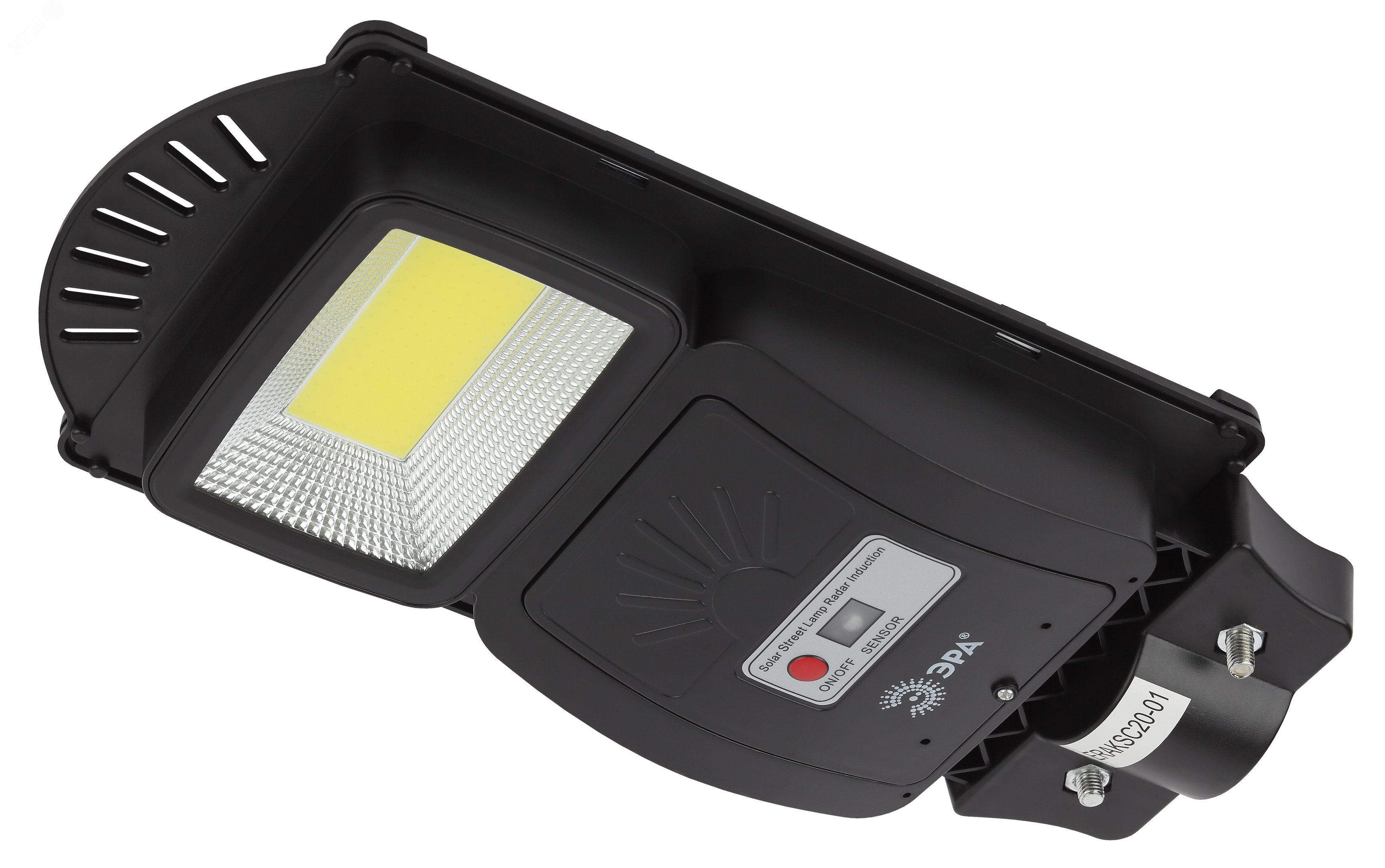 Изображение товара Консольный солнечный светильник COB 20W IP65 с датчиком движения и дистанционным управлением