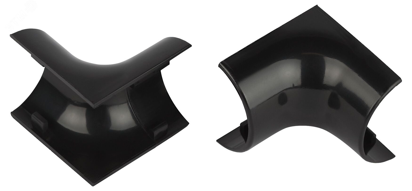 Изображение товара Угол внутренний ЭРА для полукруглого кабель-канала 30х13мм графит 2шт