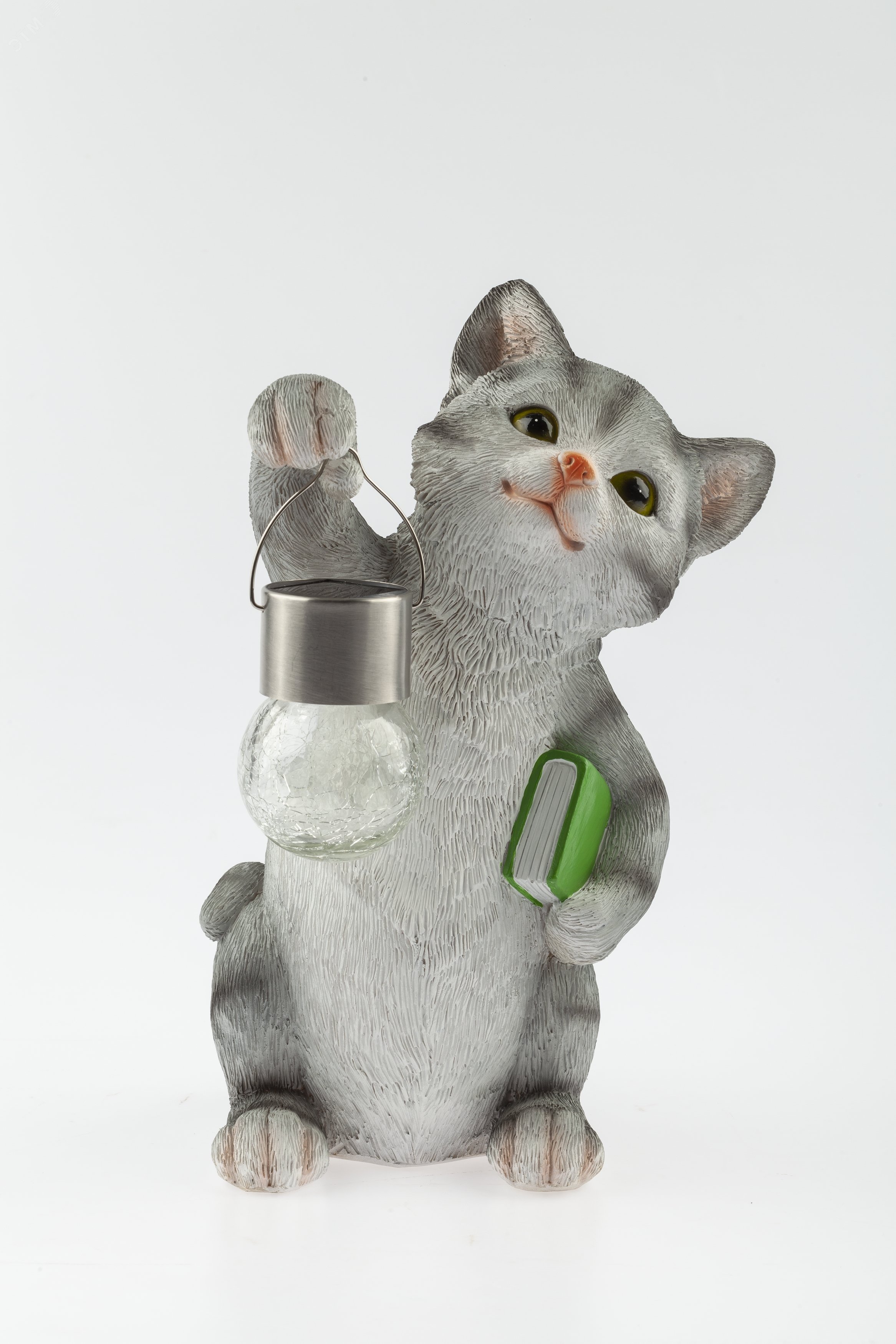 Изображение товара Уличный светильник ЭРА Умный кот 28 см на солнечных батареях