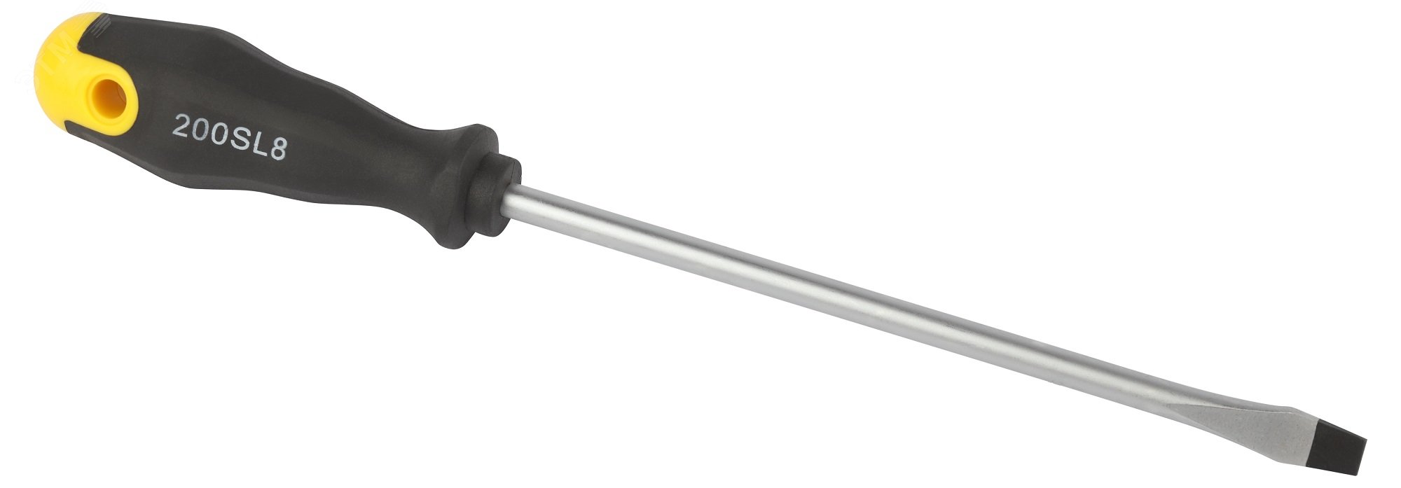 Изображение товара Отвертка шлицевая SL8х200 мм двухкомпонентная рукоятка ЭРА