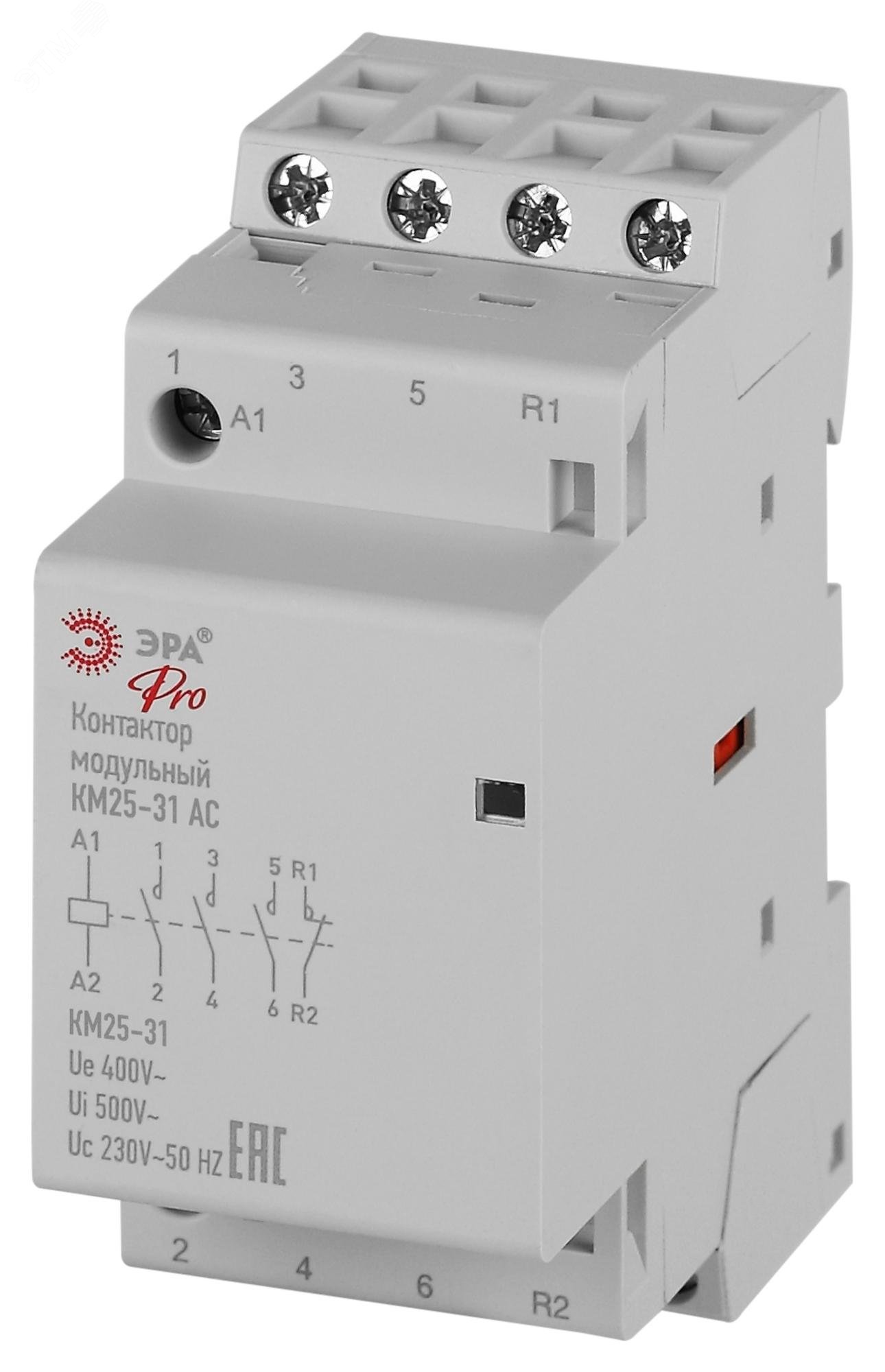 Изображение товара Контактор модульный PRO NO-902-331 КМ25-31 АС от ЭРА для автоматизации