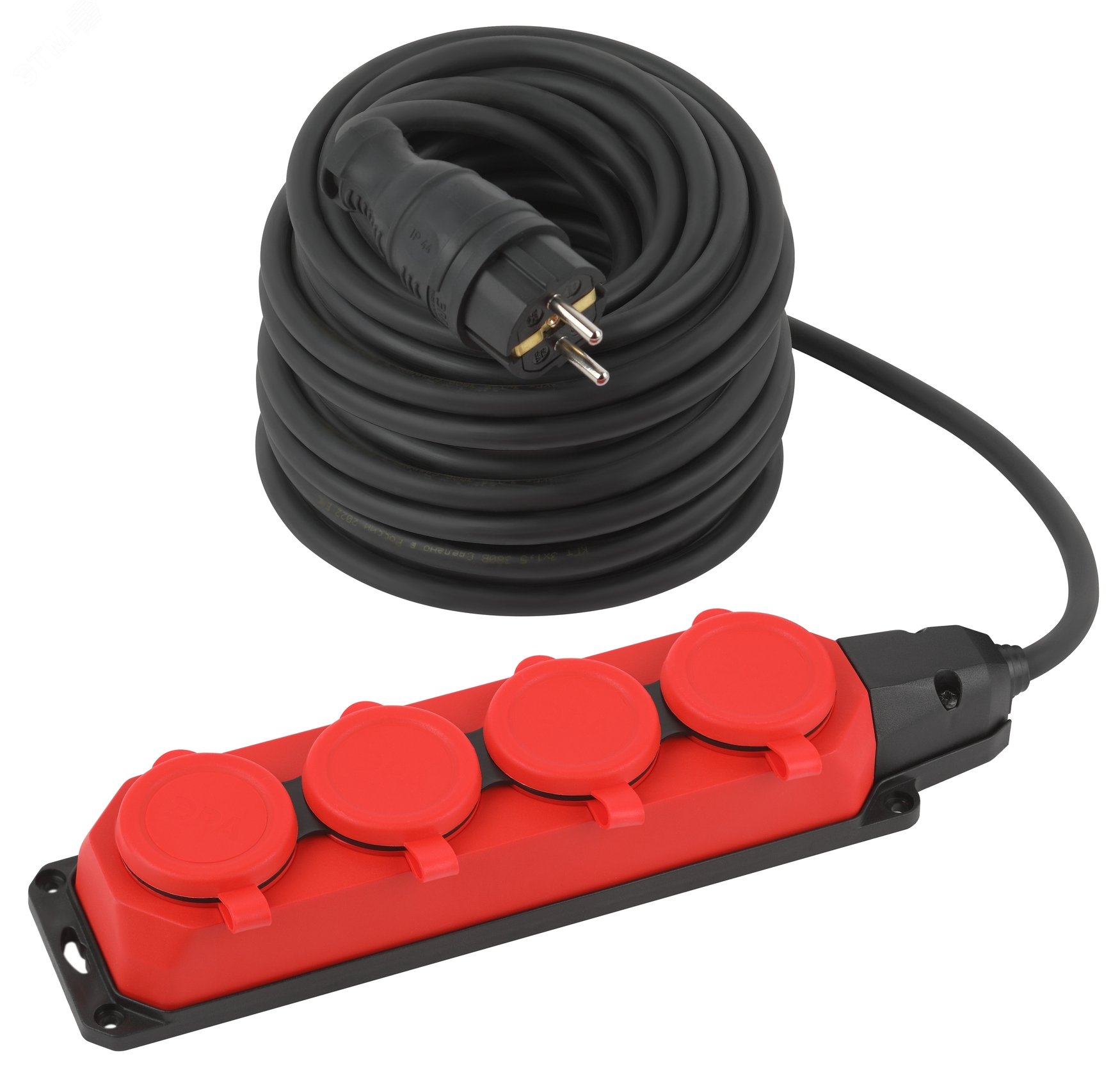 Изображение товара Удлинитель силовой ЭРА UK-4e-3x1,5-30м-IP44 с заземлением 4 розетки