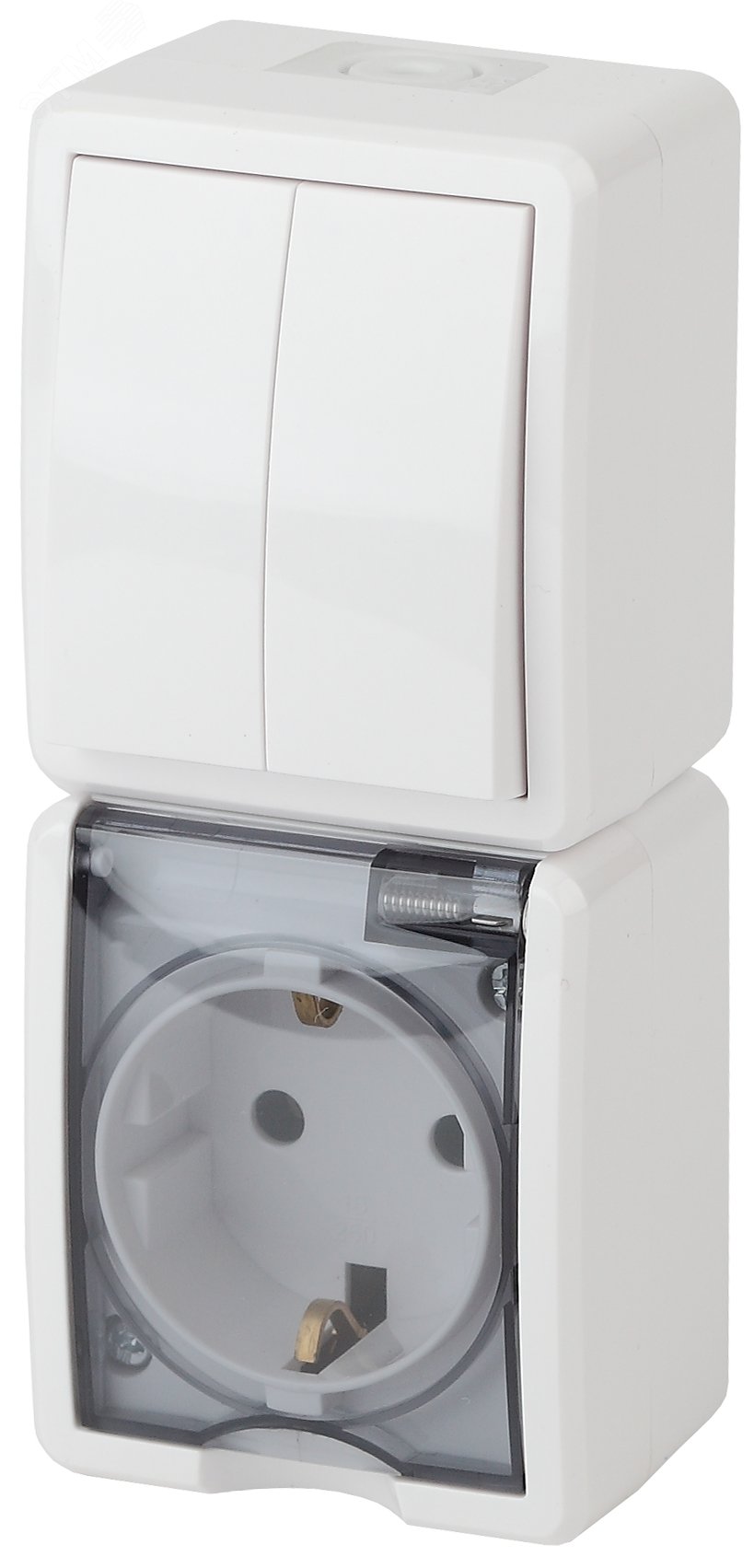 Изображение товара Блок розетка с выключателем IP54 Эра Эксперт 16А 250В белый