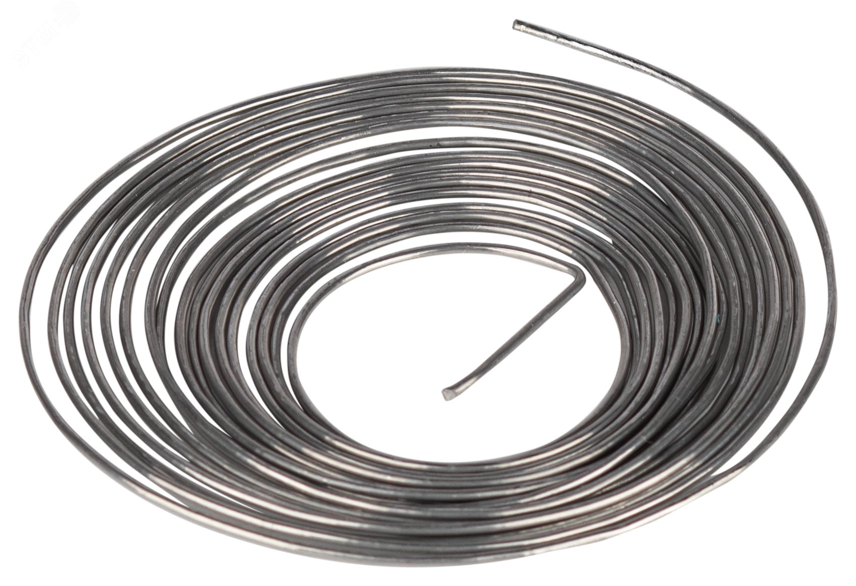 Изображение товара Припой с канифолью для пайки ПОС 61 трубка d 0.8 мм, спираль 2м (шт)