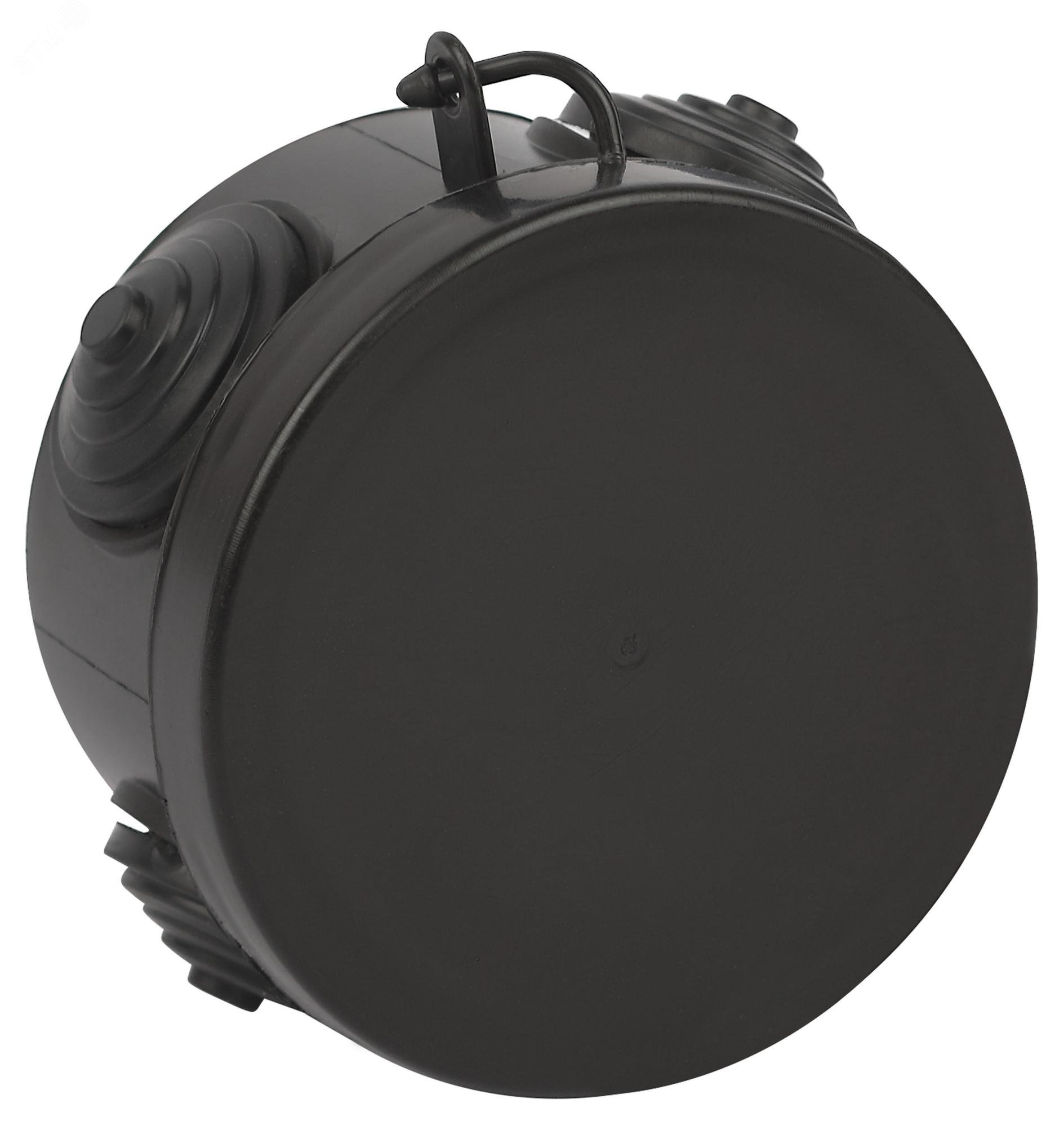 Изображение товара Распределительная коробка KOR-65-40-4g-B открытой установки черная 65х40мм с гермовводами 4 вх. IP54 (шт)