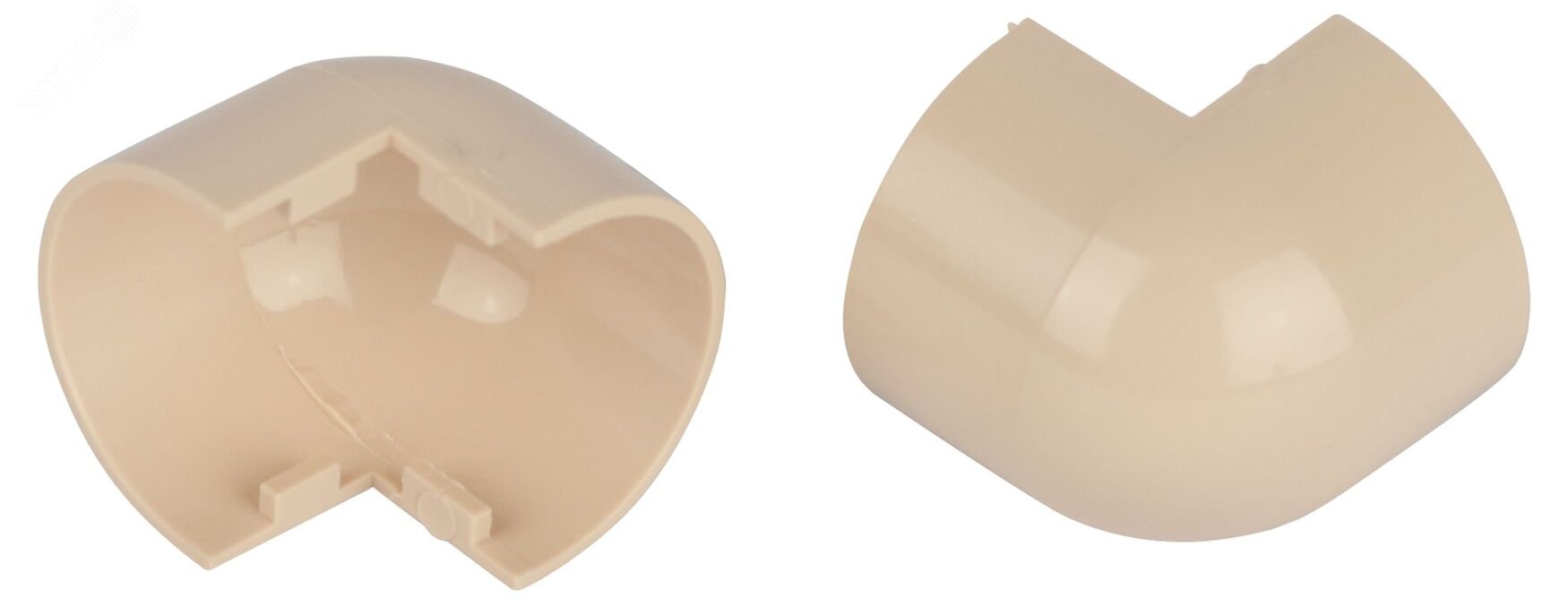 Изображение товара Угол внешний для полукруглого кабель-канала 20х12мм бежевый OC-KK-20-12-B 2шт/комплект (упак)