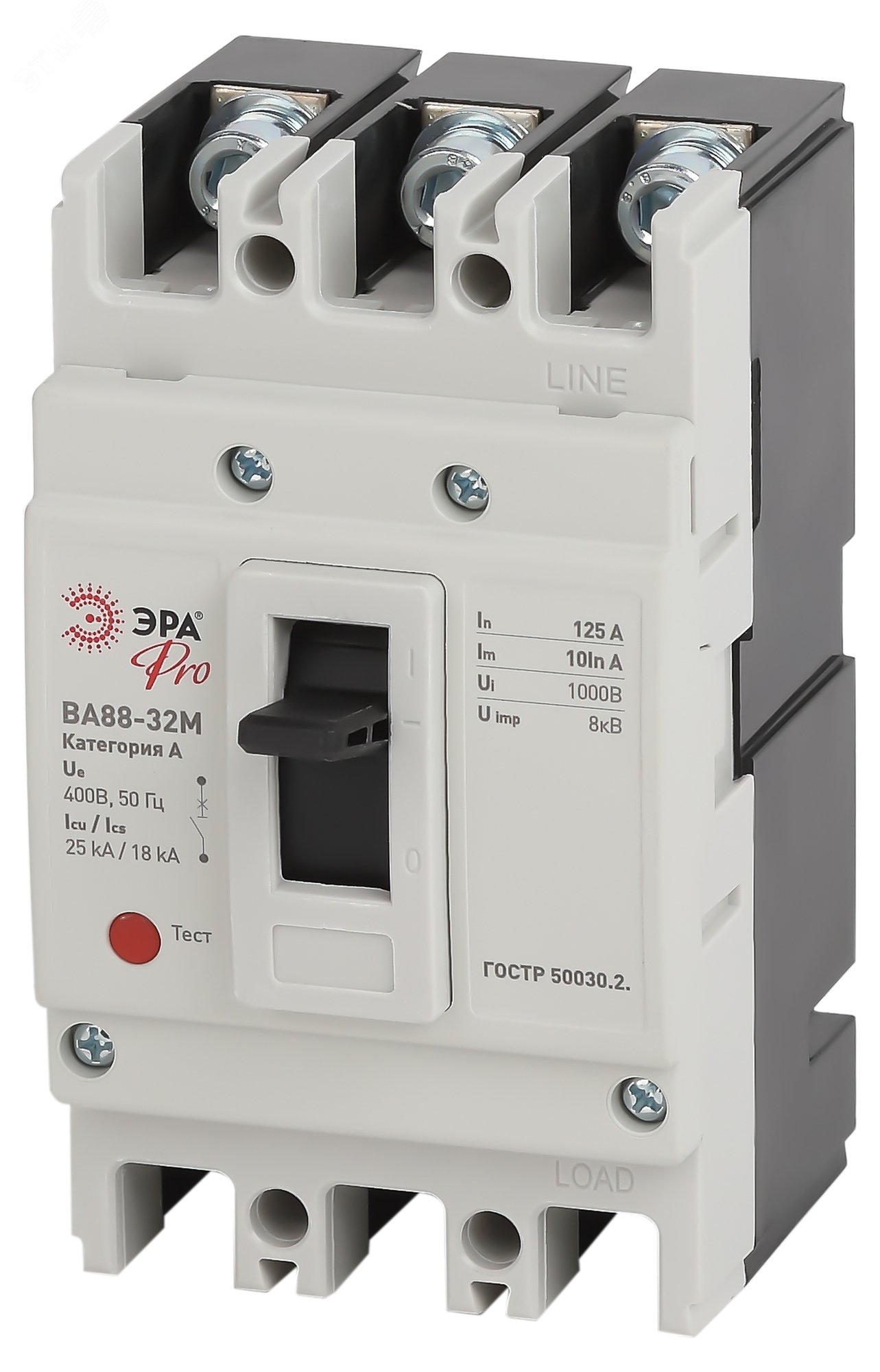 Изображение товара Выключатель автоматический ВА88-32М PRO SVA10-3-0012-E 3Р 12,5 А 25 кА