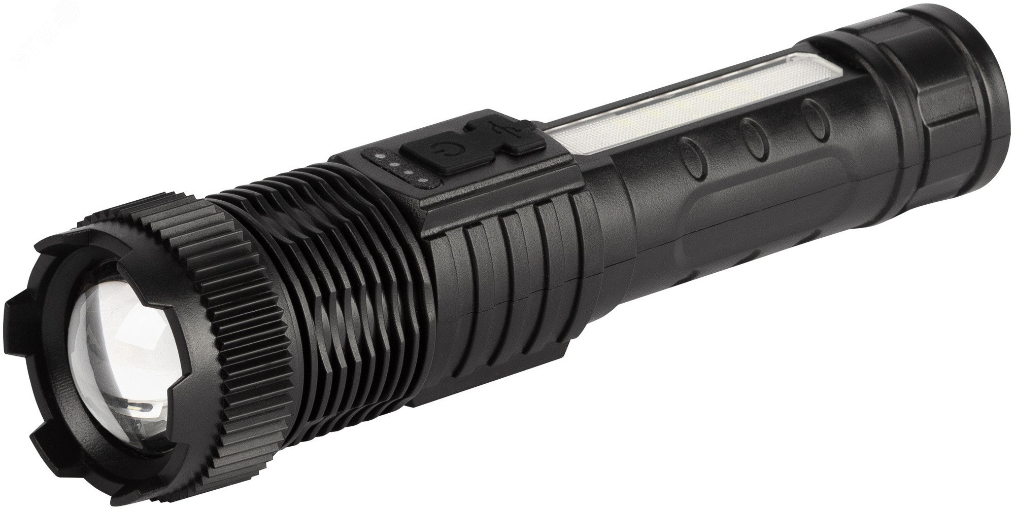 Изображение товара Фонарь светодиодный UA-402 универсальный аккумуляторный 5 Вт LED + 5 Вт COB Zoom 6 режимов маячок клипса USB type C (шт)