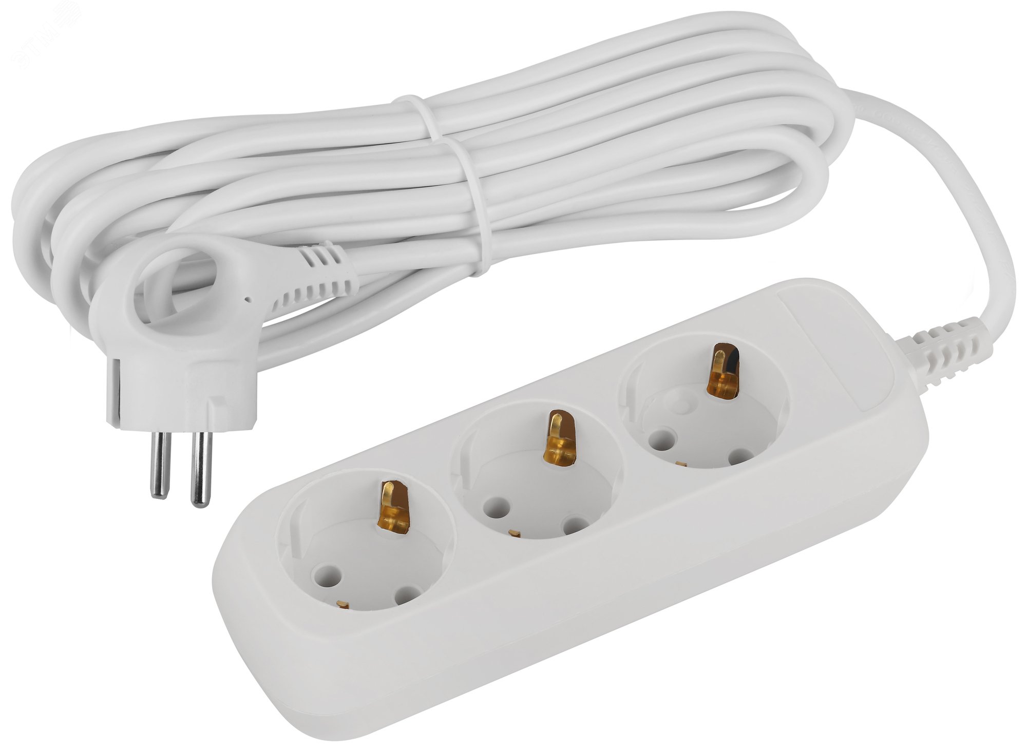 Изображение товара Удлинитель электрический ЭРА 3 розетки 5м с заземлением UDL-10-350-E