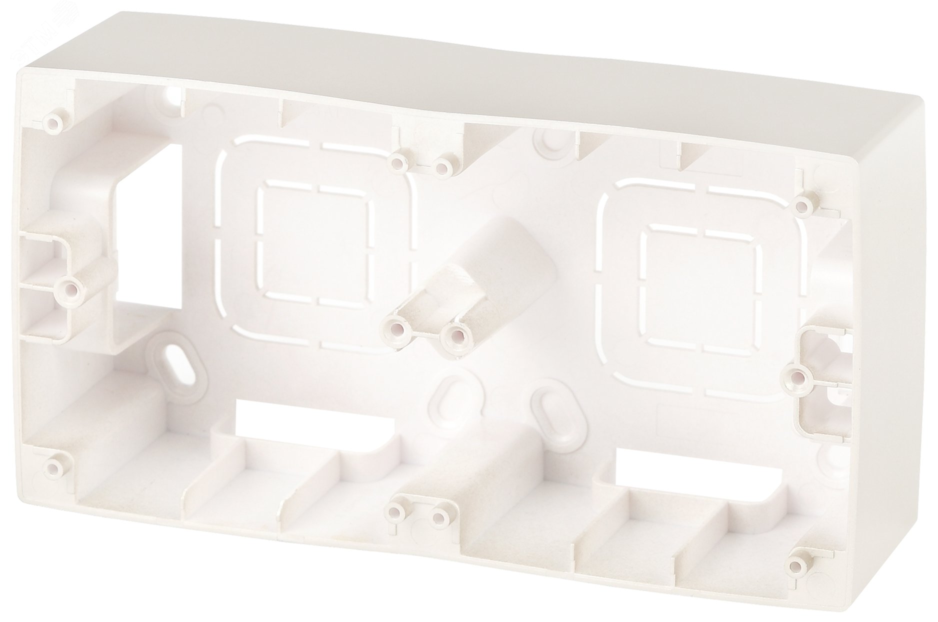 Изображение товара Коробка накладного монтажа Эра12 2 поста перламутр IP20 из поликарбоната