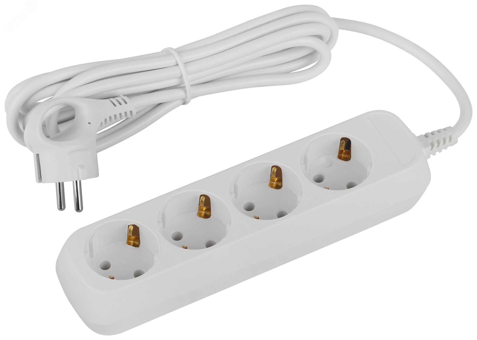 Изображение товара Удлинитель электрический GREENLINE UDL-16-430-E на 4 розетки с заземлением 3м