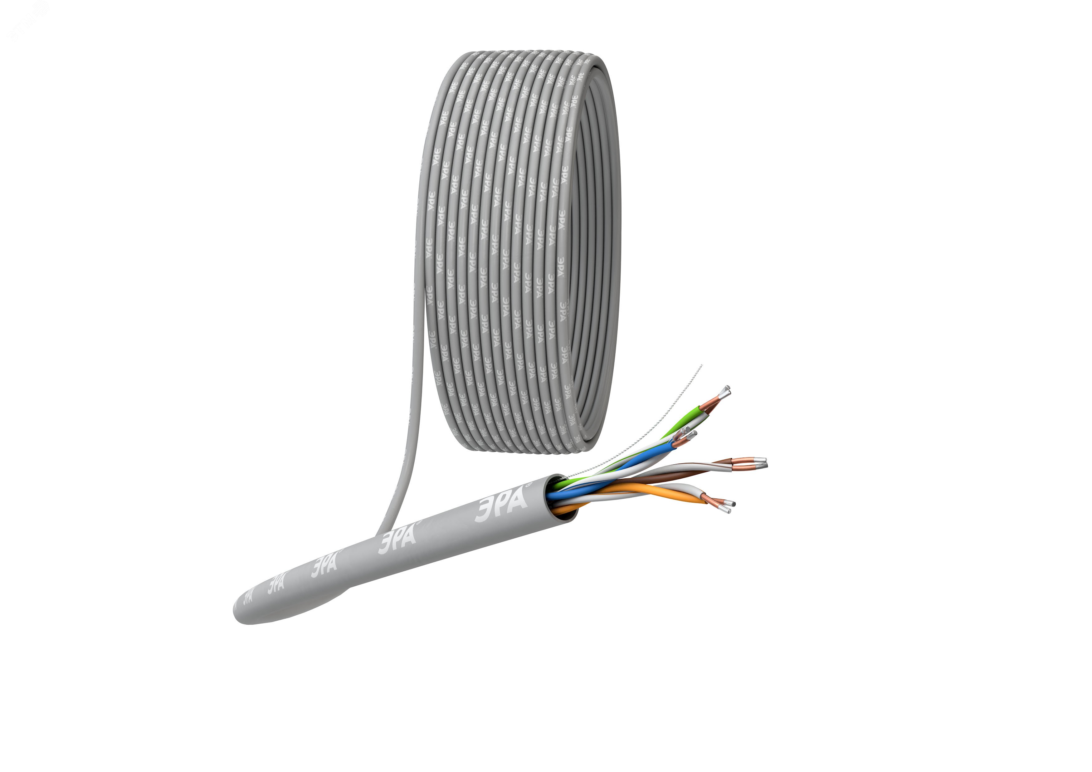 Кабель витая пара ЭРА SIMPLE U/UTP 4x2x25 AWG Cat5e CCA PVC 305м